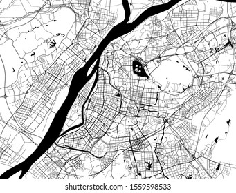 vector map of the city of Nanking, China