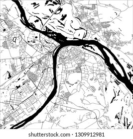 vector map of the city of Nizhny Novgorod, Russia