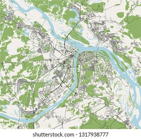 vector map of the city of Nizhny Novgorod, Russia