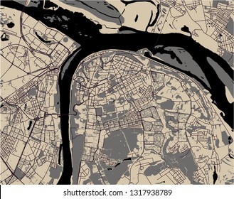 vector map of the city of Nizhny Novgorod, Russia
