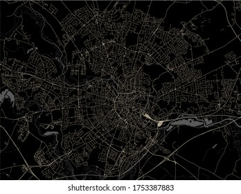 vector map of the city of Norwich, Norfolk, East of England, England, UK