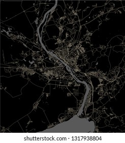 vector map of the city of Novosibirsk, Siberia, Russia