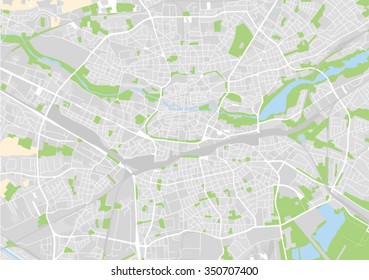 vector map of the city of Nuremberg, Germany