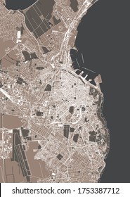 mapa vector de la ciudad de Odessa, óblast de Odessa, Ucrania