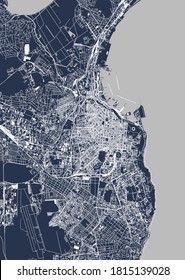 vector map of the city of Odessa, Odessa Oblast, Ukraine