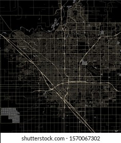 vector map of the city of, Fresno, California, United States America