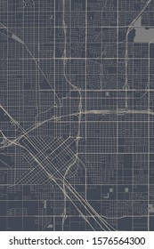 vector map of the city of, Fresno, California, United States America