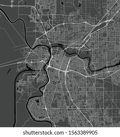 vector map of the city of, Sacramento, California, United States America