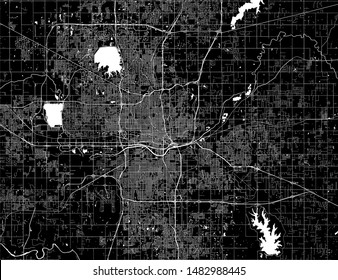 vector map of the city of Oklahoma, Oklahoma City, USA