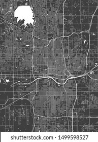 vector map of the city of Oklahoma, Oklahoma City, USA