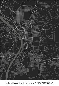 vector map of the city of Omsk, Russia