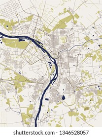 vector map of the city of Omsk, Russia