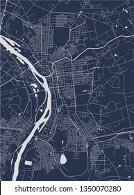 vector map of the city of Omsk, Russia