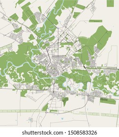 vector map of the city of Orenburg, Russia