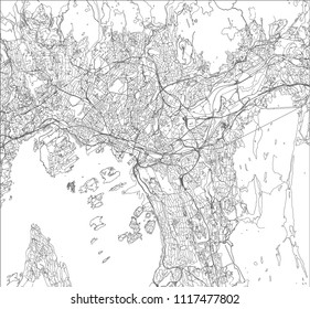 vector map of the city of Oslo, Norway