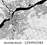 Vector map of the city of Ottawa, Ontario, Canada