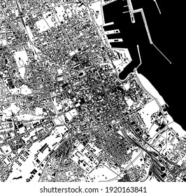 mapa vector de la ciudad de Palermo, Sicilia, Italia