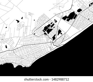 vector map of the city of Paso de Carrasco, Uruguay, South America