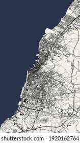 vector map of the city of Patras, Greece