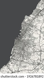 vector map of the city of Patras, Greece