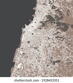 vector map of the city of Patras, Greece