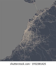 vector map of the city of Patras, Greece