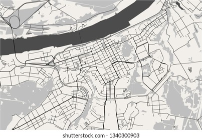 vector map of the city of Perm, Russia