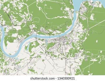 vector map of the city of Perm, Russia