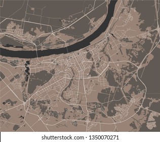 vector map of the city of Perm, Russia