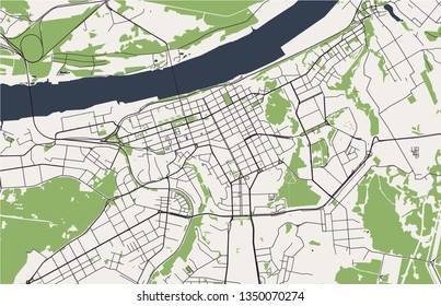 vector map of the city of Perm, Russia