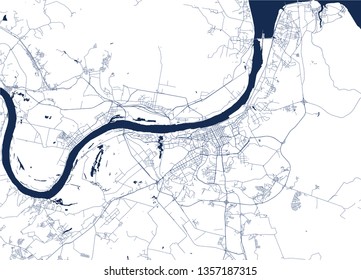 vector map of the city of Perm, Russia