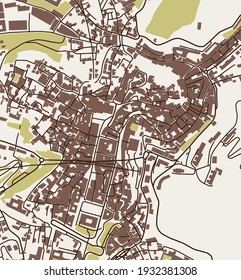 Vektorplan der Stadt Perugia, Umbrien, Italien