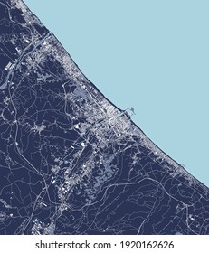 vector map of the city of Pescara , Abruzzo, Italy