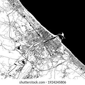 Vektorplan der Stadt Pescara , Abruzzen, Italien