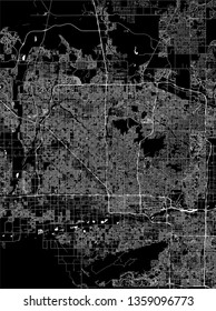 vector map of the city of Phoenix, Arizona, USA
