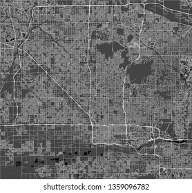 vector map of the city of Phoenix, Arizona, USA