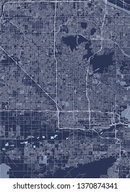 vector map of the city of Phoenix, Arizona, USA