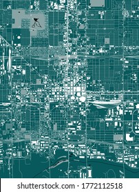 vector map of the city of Phoenix, Arizona, USA