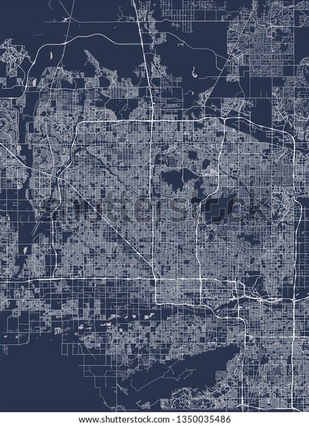 Vector Map City Phoenix Arizona Usa Stock Vector (Royalty Free ...