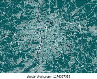 vector map of the city of Prague, Czech Republic