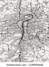 vector map of the city of Prague, Czech Republic