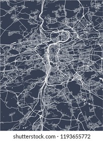 vector map of the city of Prague, Czech Republic