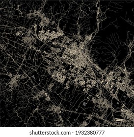 Vektorplan der Stadt Prato, Italien
