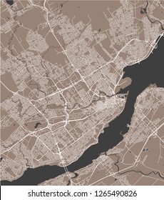 Vector map of the city of Quebec, Canada