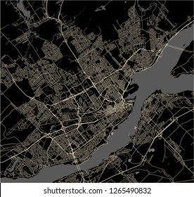 Vector map of the city of Quebec, Canada