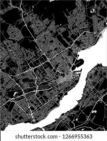 Vector map of the city of Quebec, Canada