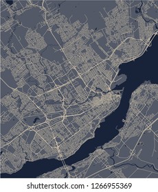 Vector map of the city of Quebec, Canada