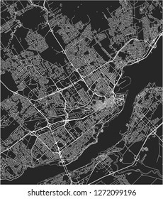 Vector map of the city of Quebec, Canada