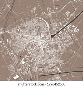 vector map of the city of Ravenna, Italy