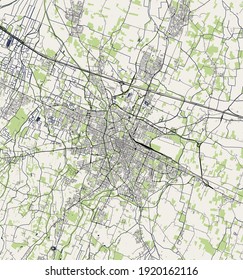 Vektorplan der Stadt Reggio nell Emilia, Italien